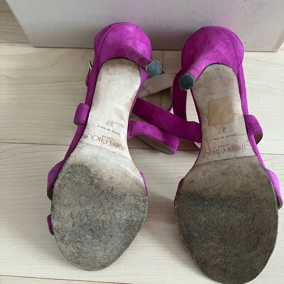 Jimmy Choo Lottie Sandals 100mm in Pink - Picture 4 of 8